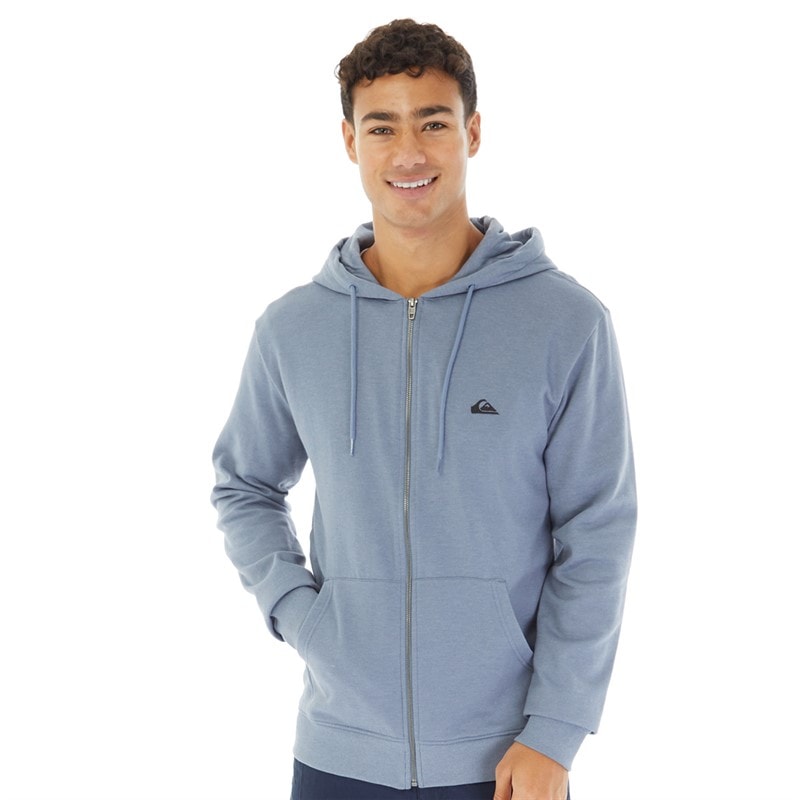Quiksilver Mens Basic Zip Hoodie Flint Stone - Image 3