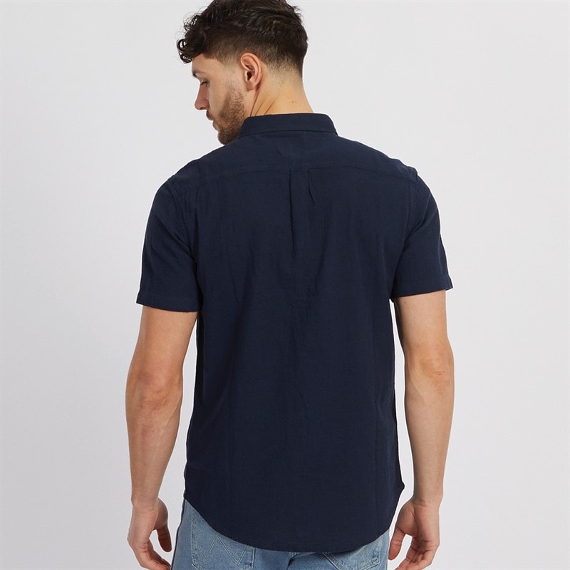 Quiksilver Mens Time Box Short Sleeve Shirt Dark Navy - Image 2