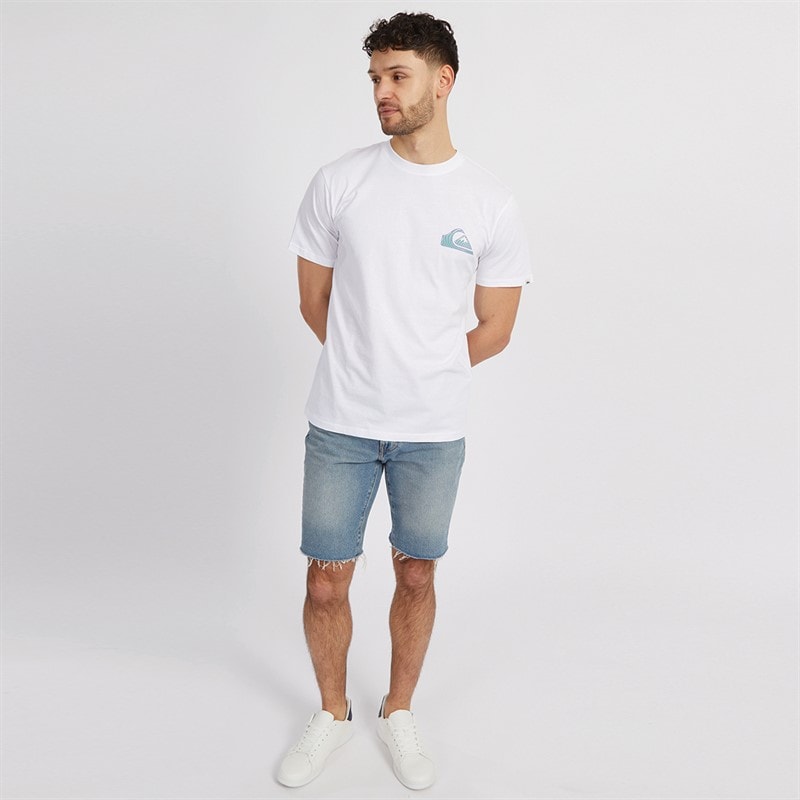 Quiksilver Mens Window Pane T-Shirt White - Image 4