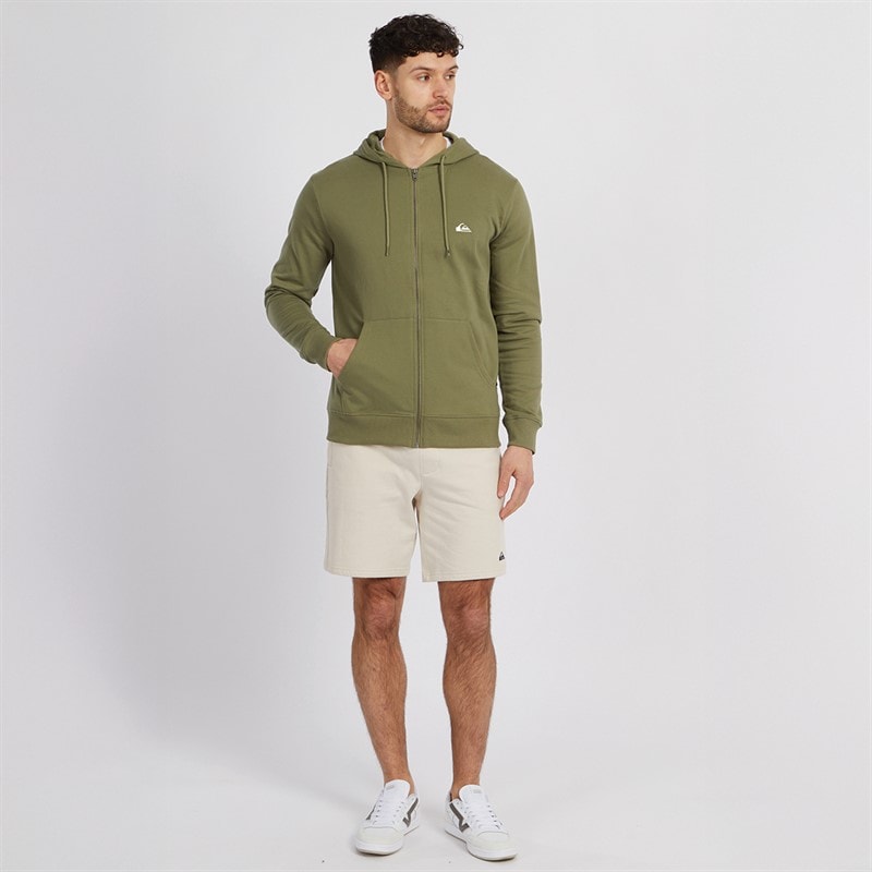 Quiksilver Mens Basic Zip Hoodie Aloe - Image 4