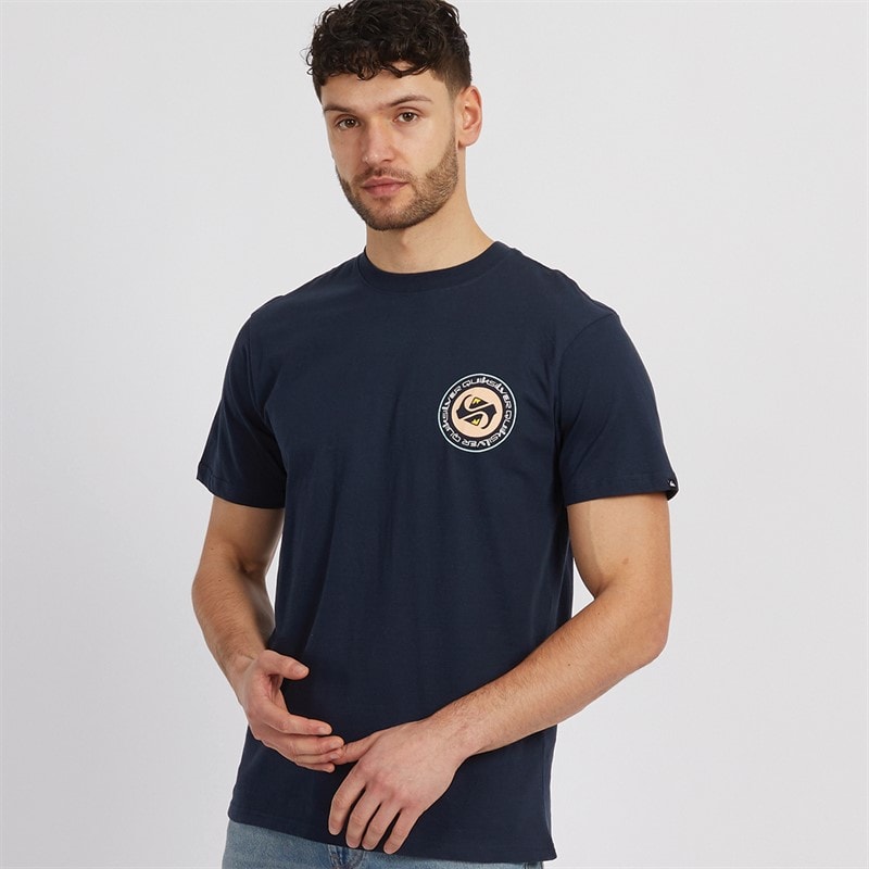Quiksilver Mens Circle Back T-Shirt Dark Navy - Image 2
