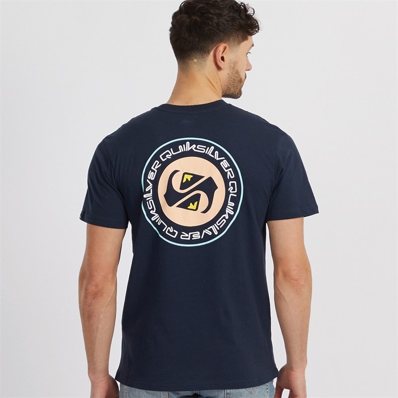 Quiksilver Mens Circle Back T-Shirt Dark Navy - Image 3