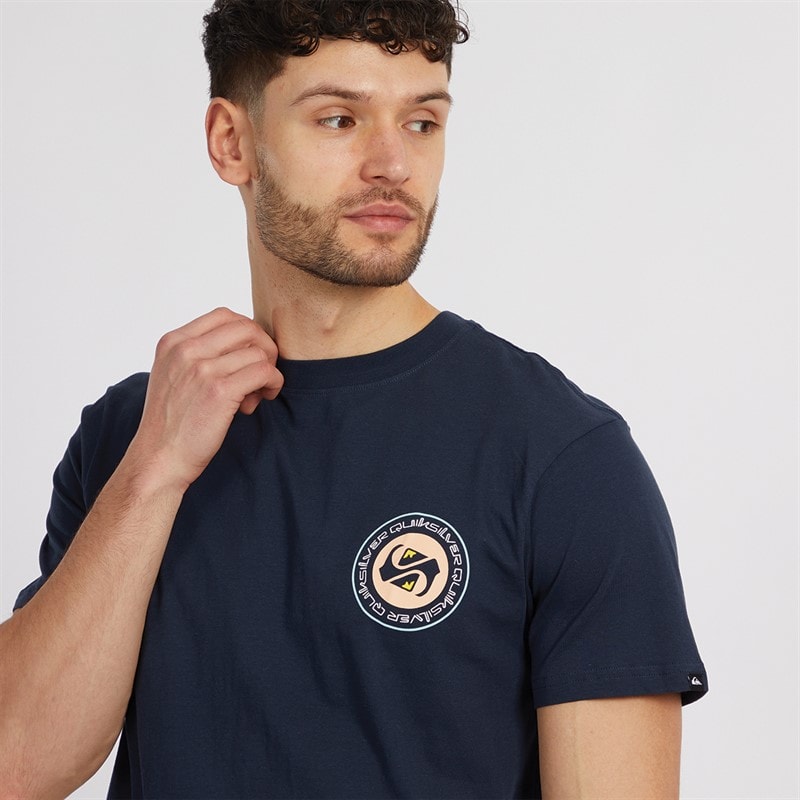 Quiksilver Mens Circle Back T-Shirt Dark Navy - Image 4