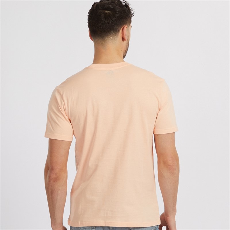 Quiksilver Mens Typed Out T-Shirt Peach Parfait - Image 2