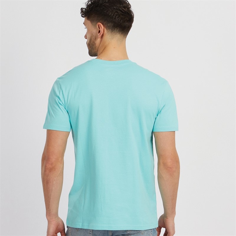 Quiksilver Mens Fineline T-Shirt Aqua Sky - Image 2