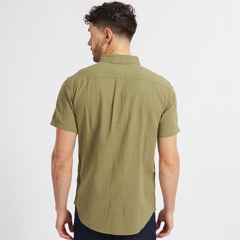 Quiksilver Mens Time Box Short Sleeve Shirt Aloe - Image 2