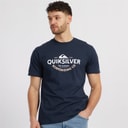 Quiksilver Mens Typed Out T-Shirt Dark Navy