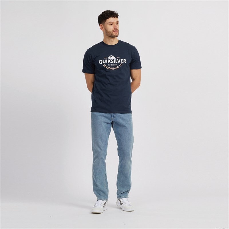 Quiksilver Mens Typed Out T-Shirt Dark Navy - Image 3