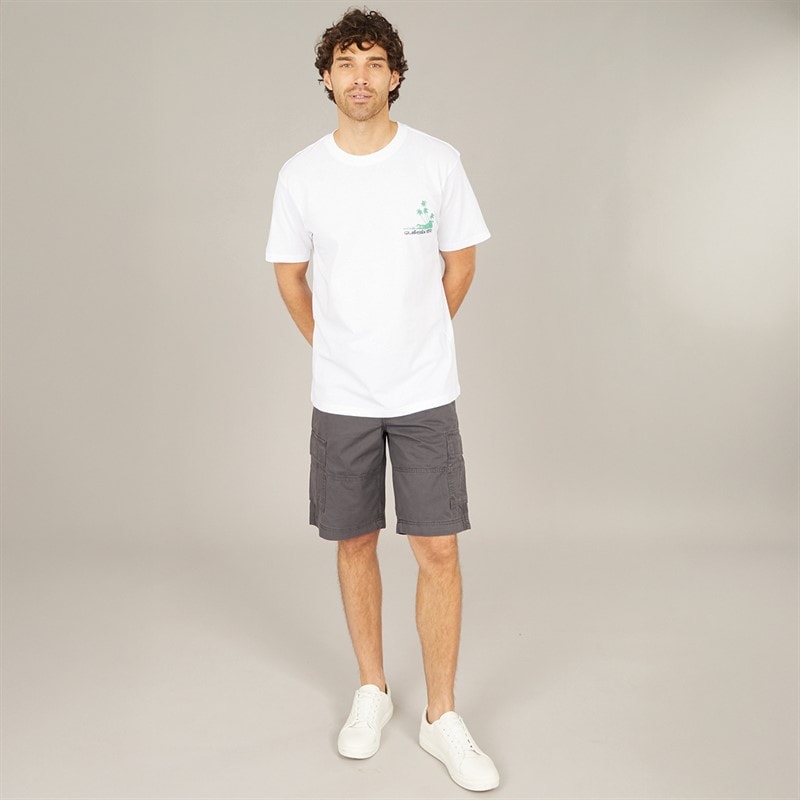 Quiksilver Mens Palm Lines T-Shirt White - Image 4