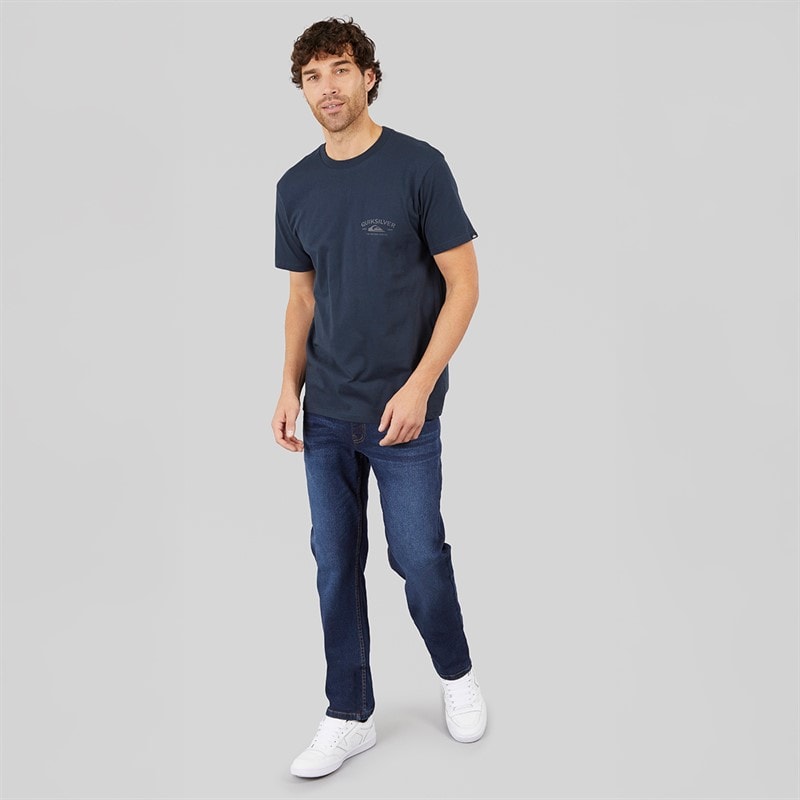 Quiksilver Mens Anchor Lockup T-Shirt Dark Navy - Image 4