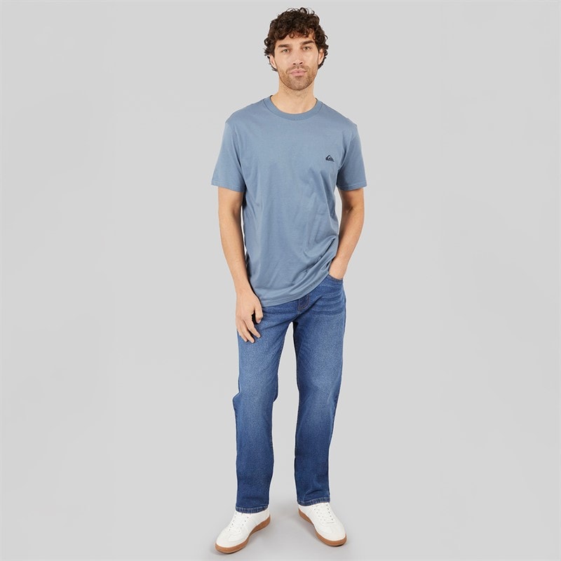 Quiksilver Mens Basic T-Shirt China Blue - Image 4