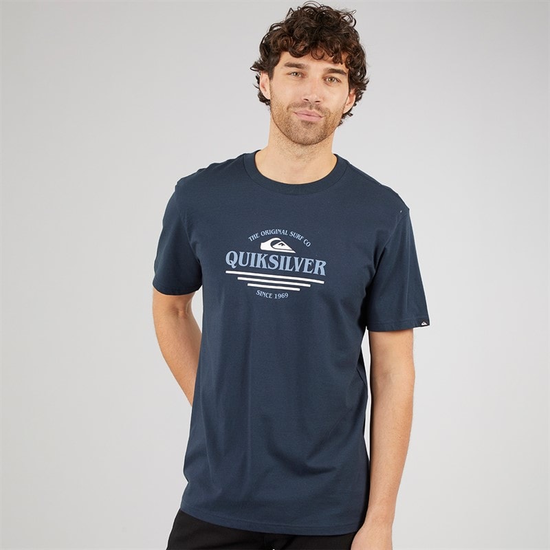 Quiksilver Mens Type Line T-Shirt Dark Navy - Image 1