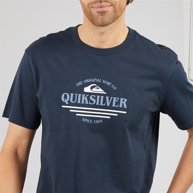 Quiksilver Mens Type Line T-Shirt Dark Navy - Image 3