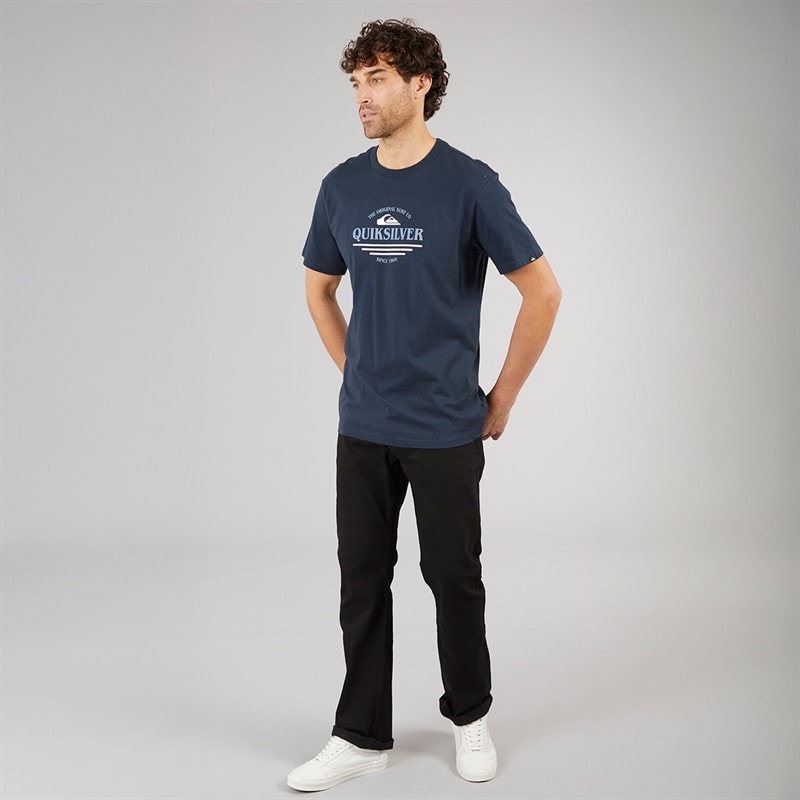 Quiksilver Mens Type Line T-Shirt Dark Navy - Image 4