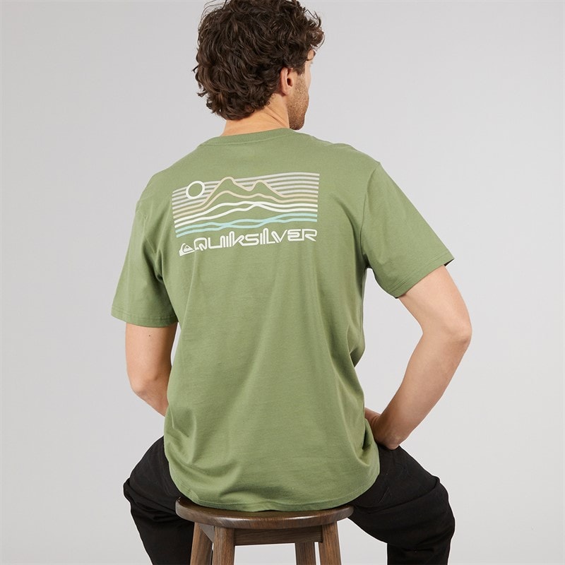 Quiksilver Mens Light Waves T-Shirt Loden Green - Image 1