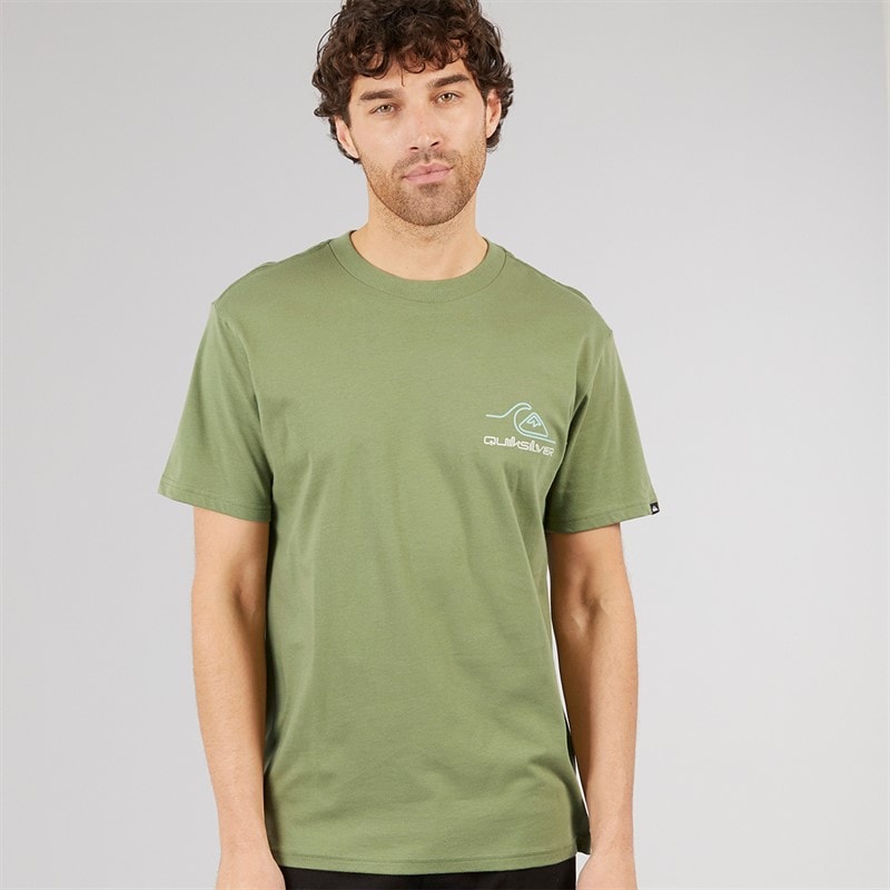 Quiksilver Mens Light Waves T-Shirt Loden Green - Image 2