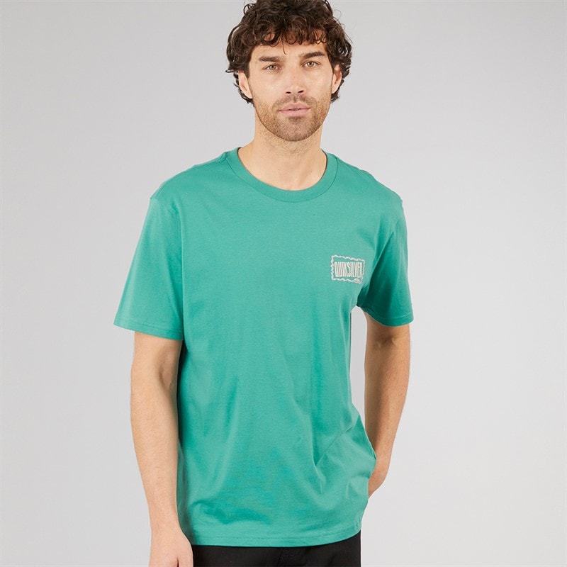 Quiksilver Mens Gotam Foam T-Shirt Deep Sea - Image 2