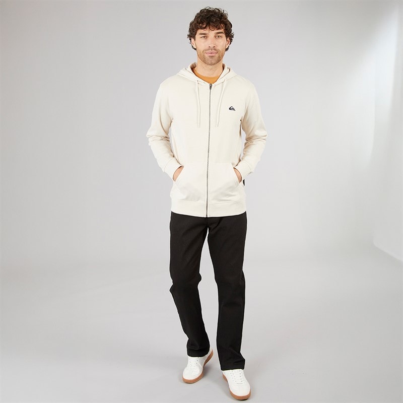 Quiksilver Mens Basic Full Zip Hoodie Birch - Image 3