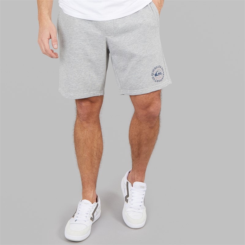 Quiksilver Mens Too Fine Fleece Shorts Light Grey Heather - Image 1