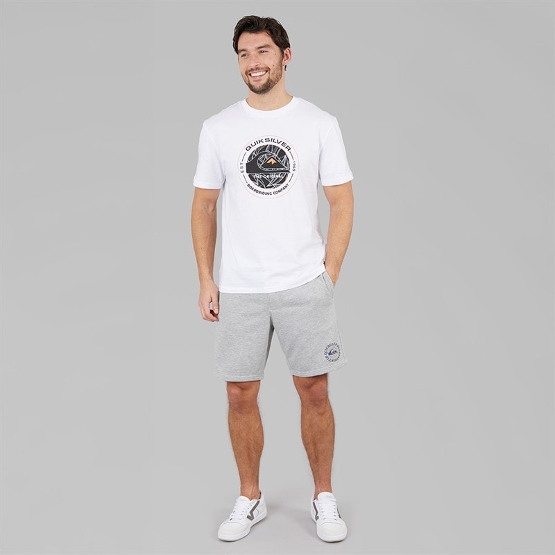 Quiksilver Mens Too Fine Fleece Shorts Light Grey Heather - Image 4