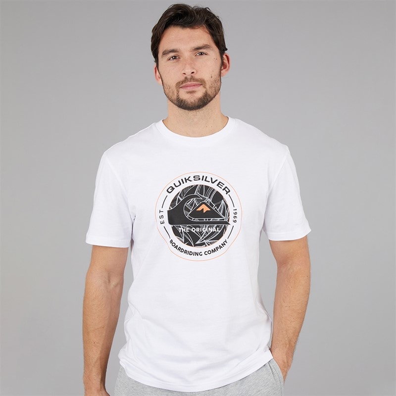 Quiksilver Mens Flying Disc T-Shirt White - Image 1