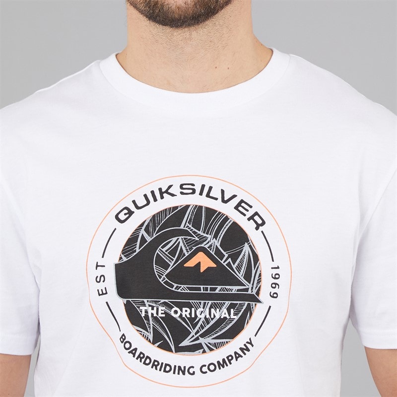 Quiksilver Mens Flying Disc T-Shirt White - Image 3