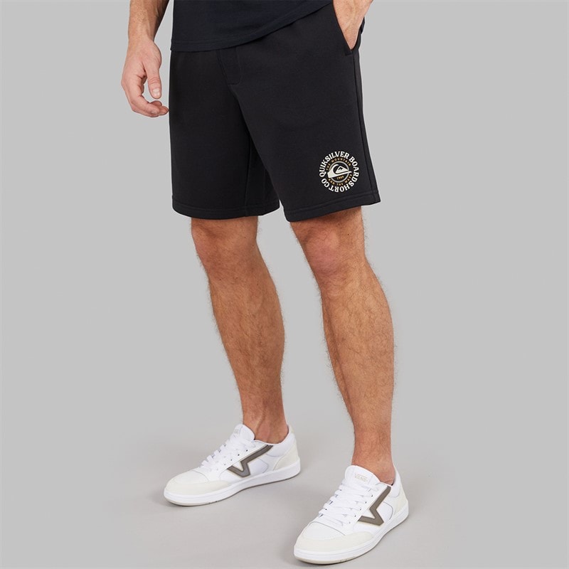 Quiksilver Mens Too Fine Fleece Shorts Black - Image 1