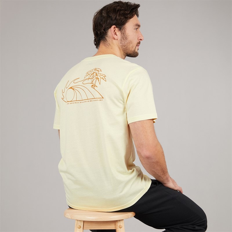 Quiksilver Mens Bliss Point T-Shirt Bone White - Image 1