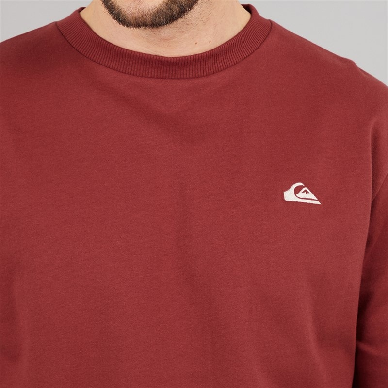 Quiksilver Mens Basic Sweatshirt Burnt Russet - Image 3