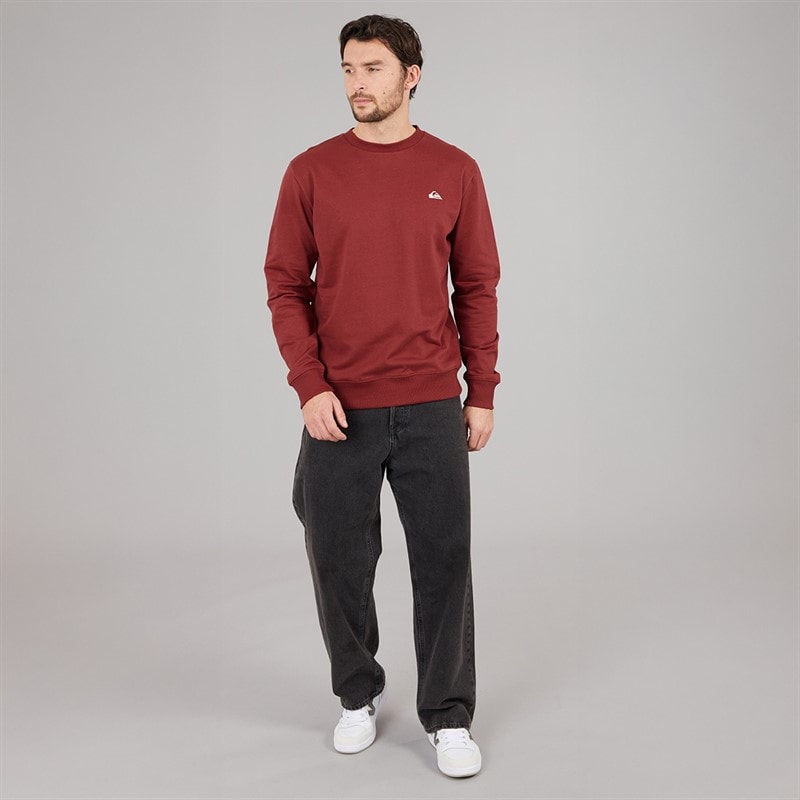 Quiksilver Mens Basic Sweatshirt Burnt Russet - Image 4
