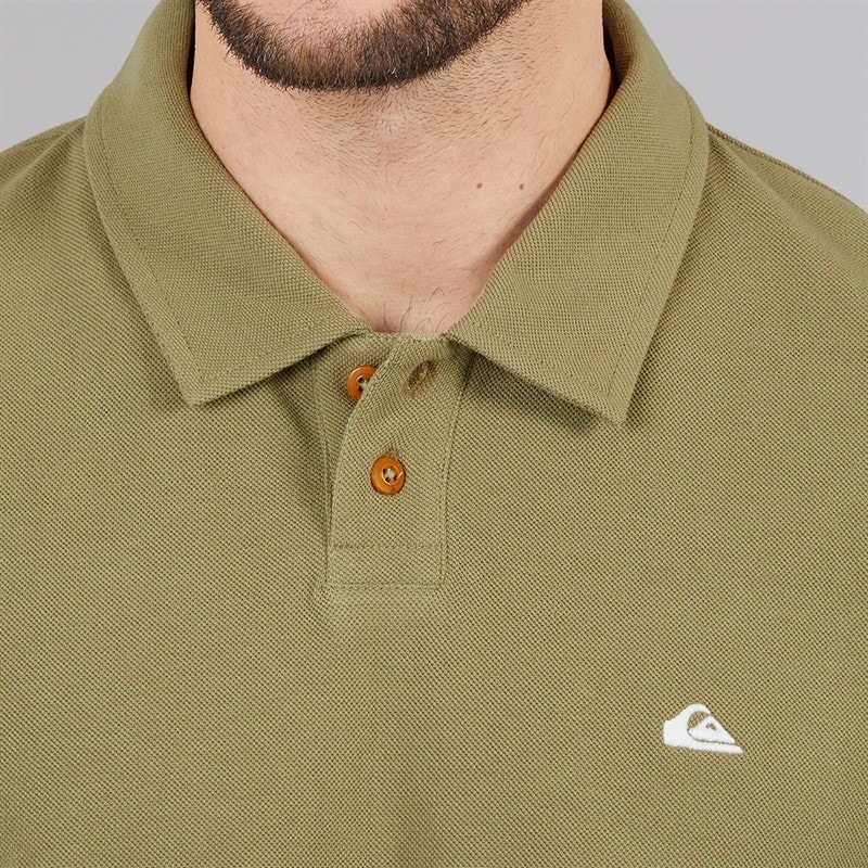 Quiksilver Mens MW Pique Polo Shirt Aloe - Image 3