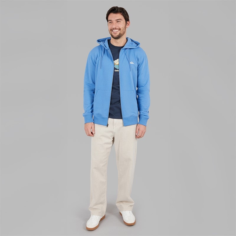 Quiksilver Mens Basic Zip Hoodie Riviera - Image 4