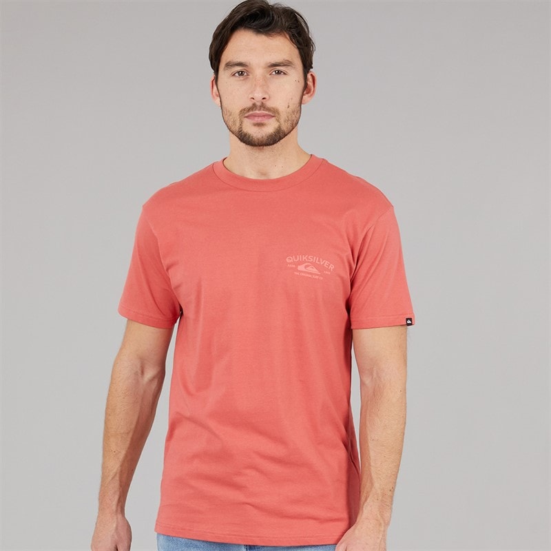 Quiksilver Mens Anchor Lockup T-Shirt Mineral Red - Image 1