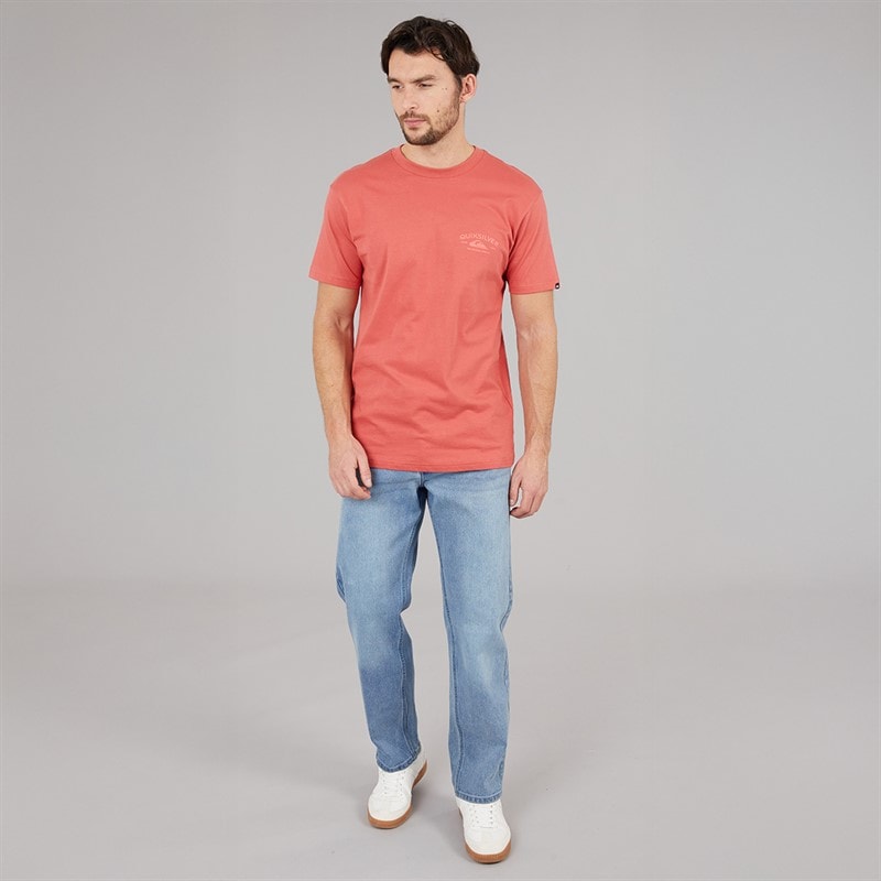 Quiksilver Mens Anchor Lockup T-Shirt Mineral Red - Image 4