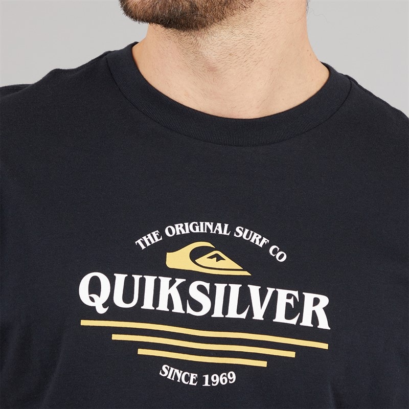 Quiksilver Mens Type Line T-Shirt Black - Image 3