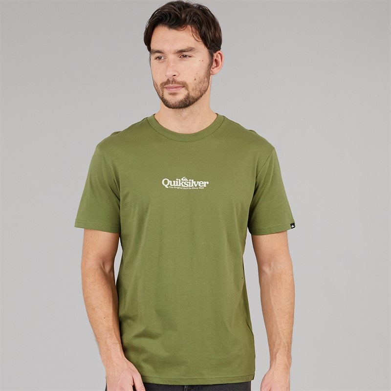 Quiksilver Mens Fine Line T-Shirt Loden Green - Image 1
