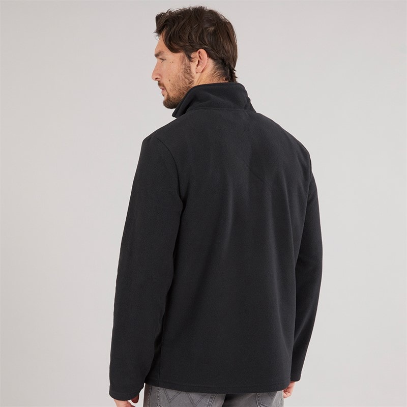 Weird Fish Mens Roland Quarter Zip Microfleece Black - Image 2