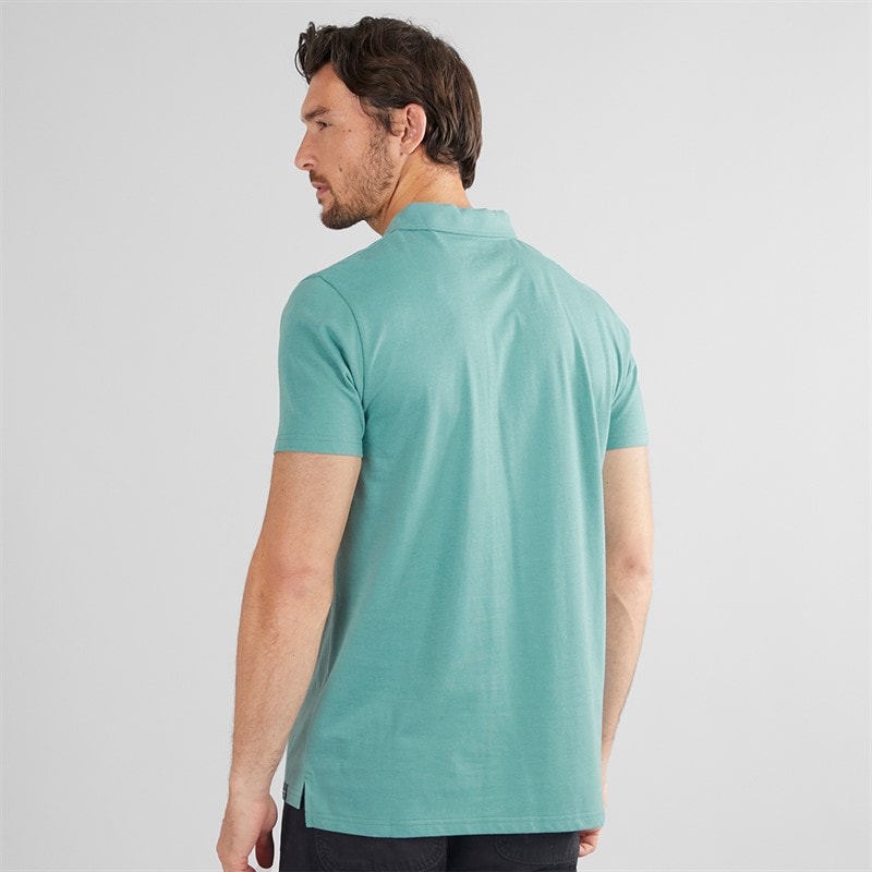 Weird Fish Mens Current Eco Polo Shirt Mineral Blue - Image 2