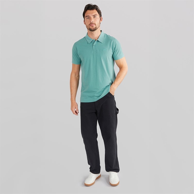 Weird Fish Mens Current Eco Polo Shirt Mineral Blue - Image 4