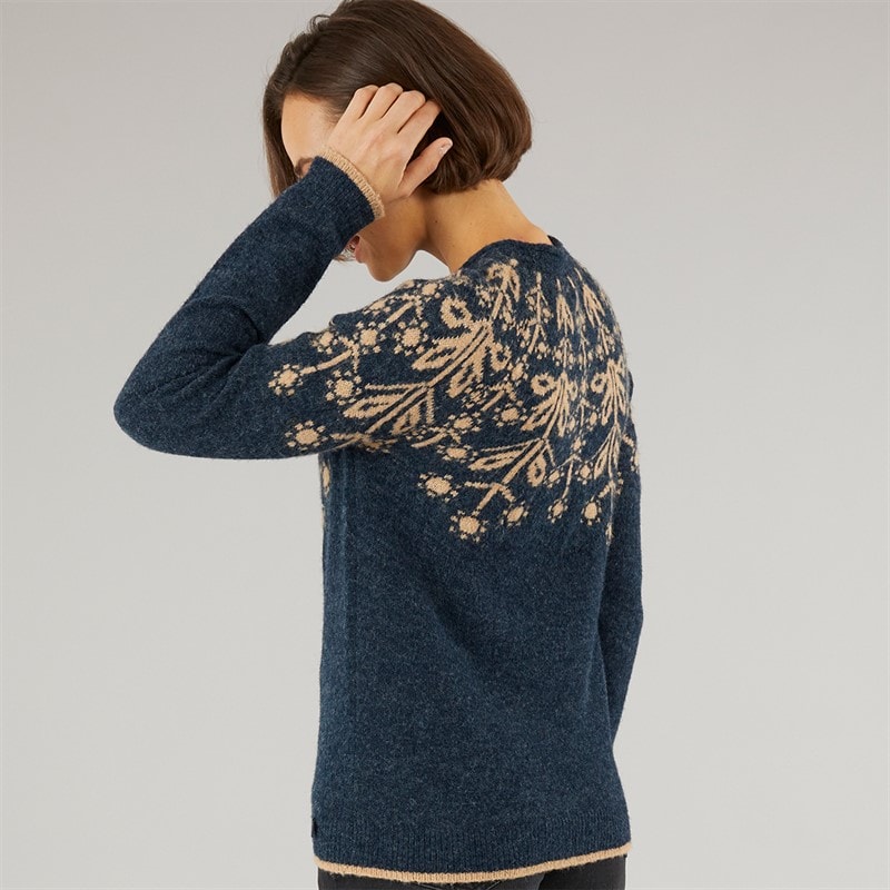 Weird Fish Womens Aaisha Eco Fair Isle Jumper Navy - Image 2
