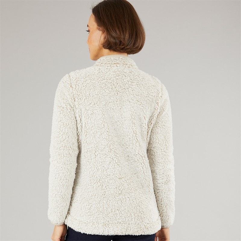 Weird Fish Womens Aurora Cosy Full Zip Fleece Beige - Image 2