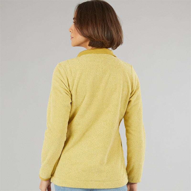 Weird Fish Womens Celina Eco 1/4 Zip Textured Fleece Antqmoss - Image 2