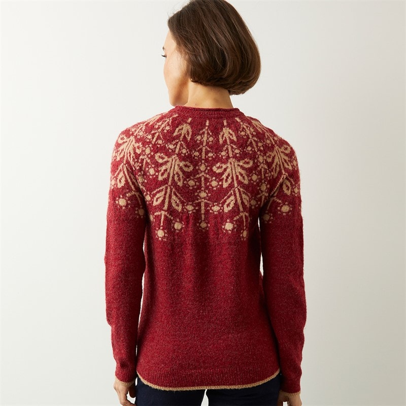 Weird Fish Womens Aaisha Eco Fair Isle Jumper Rhubarb - Image 2