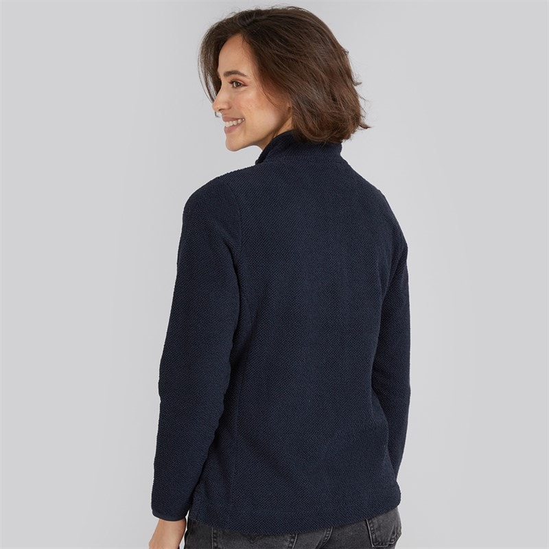 Weird Fish Womens Alina Eco Textured Full Zip Fleece Midnight - Image 2