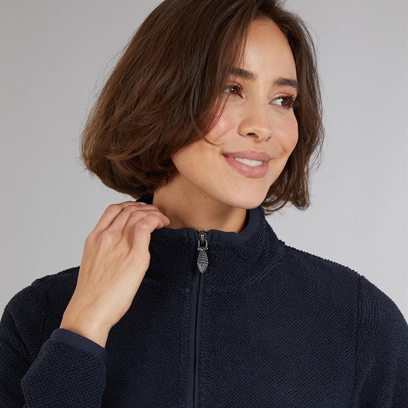 Weird Fish Womens Alina Eco Textured Full Zip Fleece Midnight - Image 3