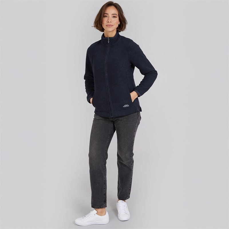 Weird Fish Womens Alina Eco Textured Full Zip Fleece Midnight - Image 4