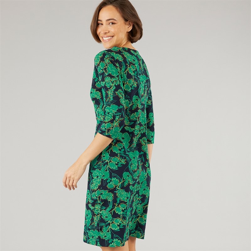 Weird Fish Womens Zoriah Printed Jersey Dress Night Blue - Image 2