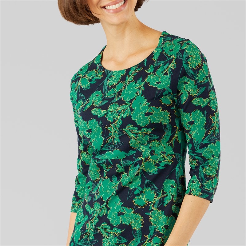 Weird Fish Womens Zoriah Printed Jersey Dress Night Blue - Image 3