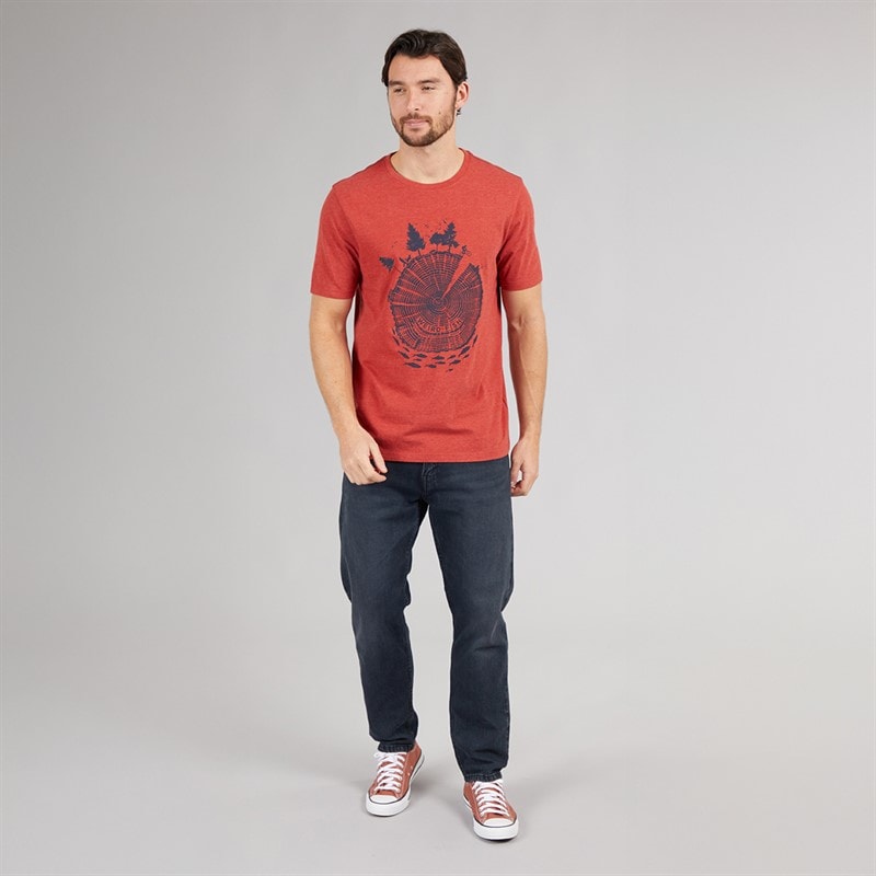 Weird Fish Mens Timber Graphic T-Shirt Nut - Image 4