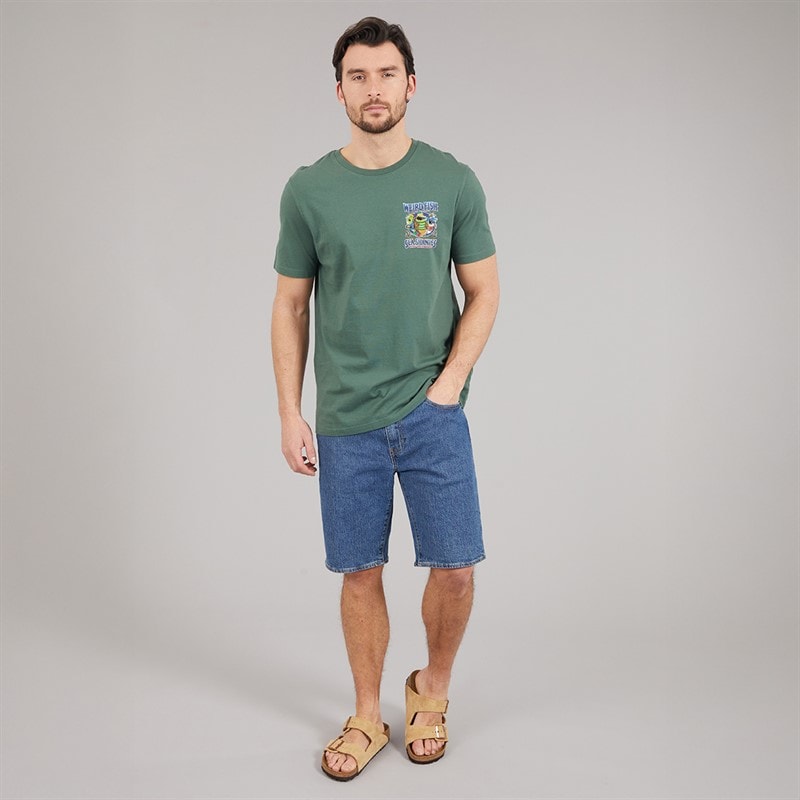 Weird Fish Mens Sea Shanties Artist T-Shirt Dusky Green - Image 4